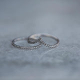 0.225 CT Round Curved Lab Grown Diamond Wedding Band