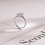 Stunning 1.0 - 2.0 CT Emerald Moissanite Engagement Ring with Solitaire Design 7