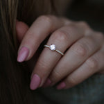 Round Cut Pave Lab Grown Diamond Engagement Ring