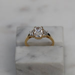 1.50 CT Radiant Three Stones Lab Grown Diamond Diamond Engagement Ring
