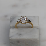 1.50 CT Radiant Three Stones Lab Grown Diamond Diamond Engagement Ring