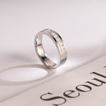 Delicate Moissanite Band with 0.20 TCW Emerald Cut Stones in Solid Gold 7