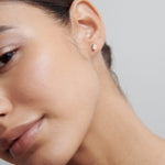 1.0 TCW Emerald Cut Lab Grown Stud Earrings