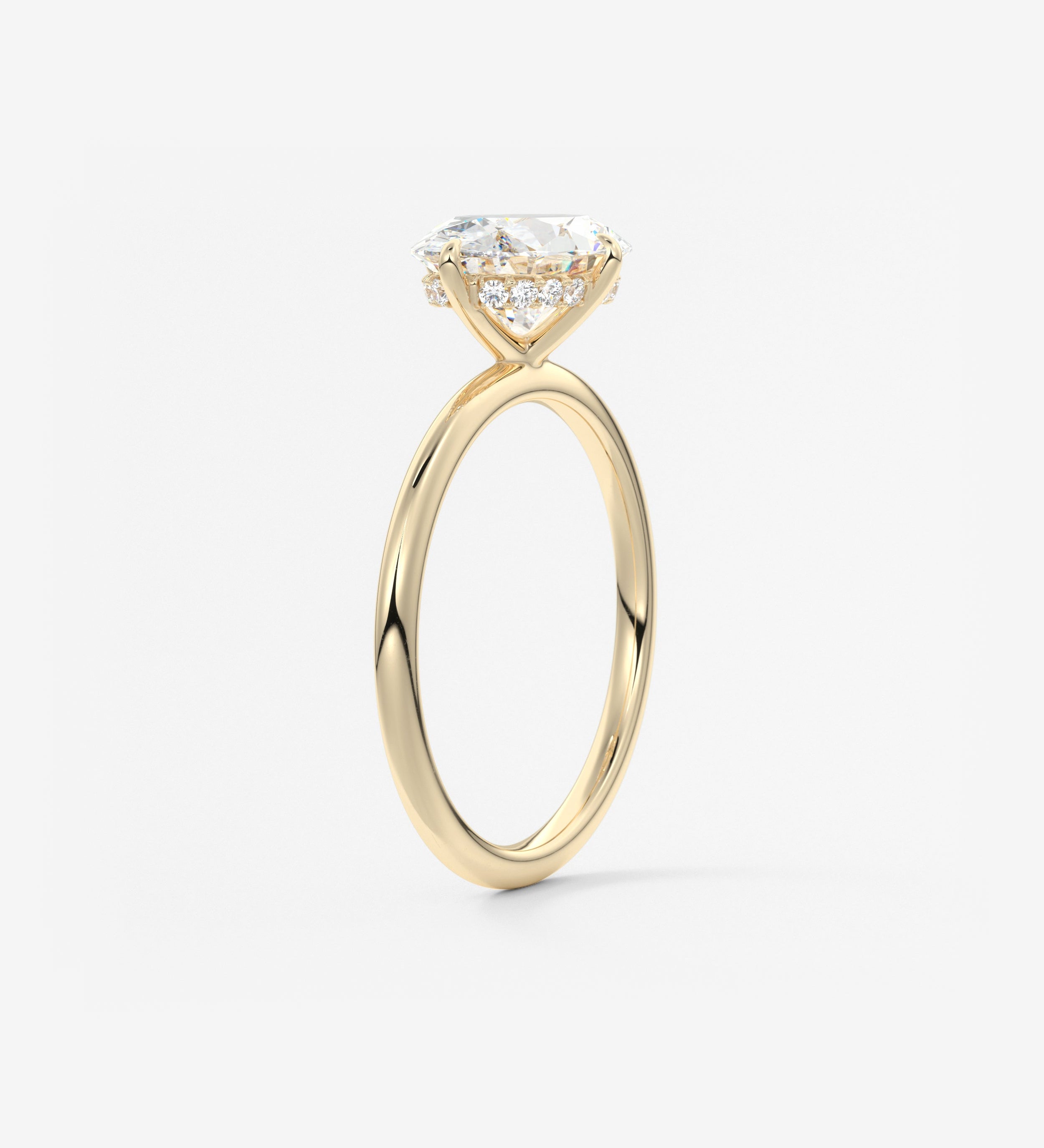 Oval East West Solitaire Lab Grown Diamond Engagement Ring