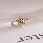 Stunning 0.5 - 1.5 CT Round Moissanite Engagement Ring With Halo Design 1