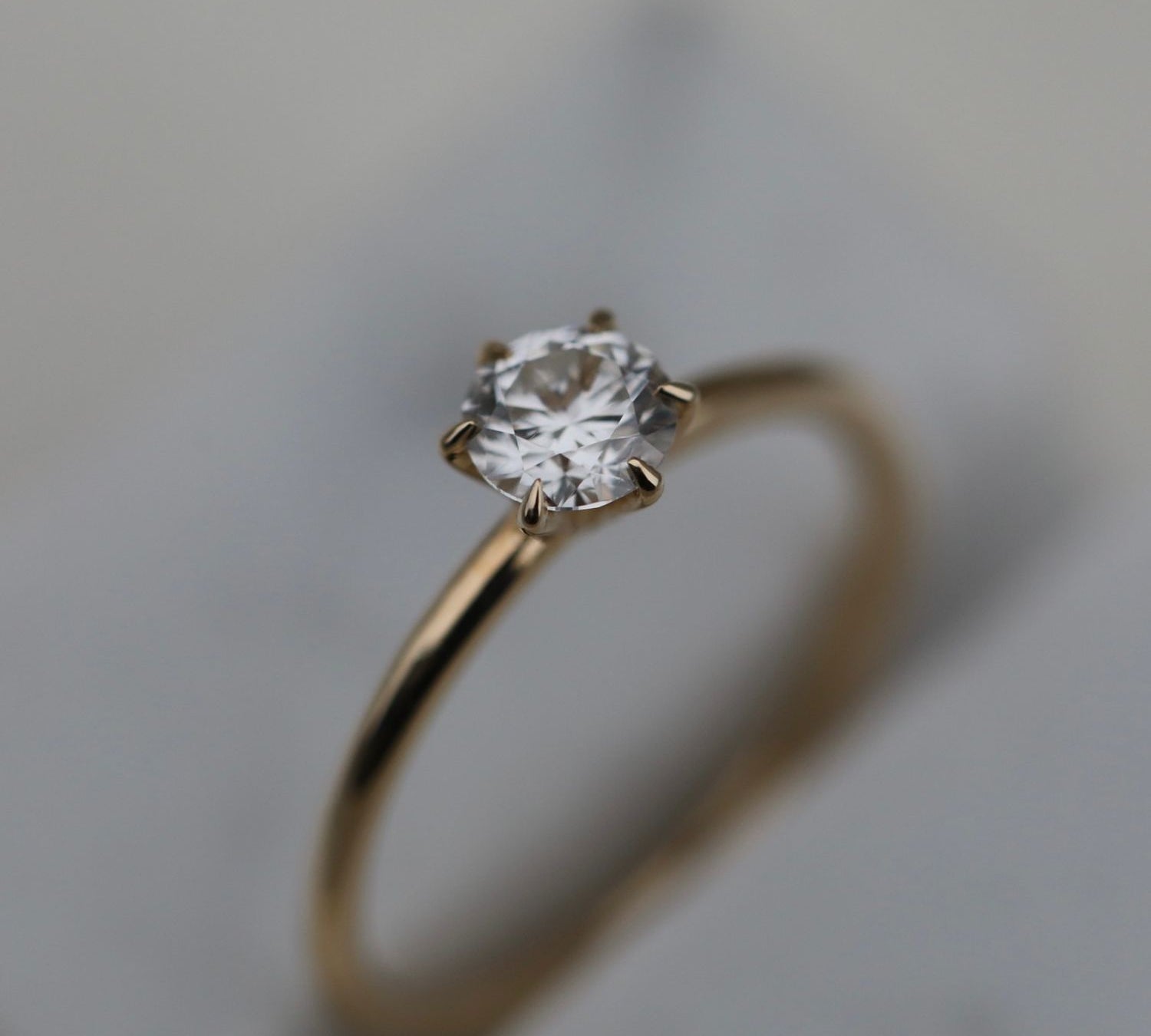 Round Solitaire Lab Grown Diamond Engagement Ring