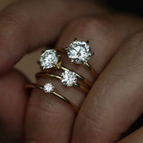 Round Solitaire Lab Grown Diamond Engagement Ring