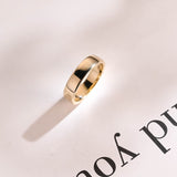 Delicate Men's Wedding Minimalistic Band in Solid Gold 10