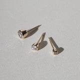 0.20 TCW Round Cut Lab Grown Bezel Earrings