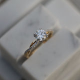 Round Cut Twisted Shank Pave Lab Grown Diamond Engagement Ring