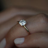 Cushion Solitaire Lab Grown Diamond Engagement Ring