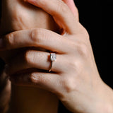 Stunning 1.0 - 2.0 CT Emerald Moissanite Engagement Ring With Bezel Design 7