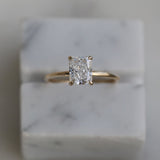 Radiant Solitaire Lab Grown Diamond Engagement Ring