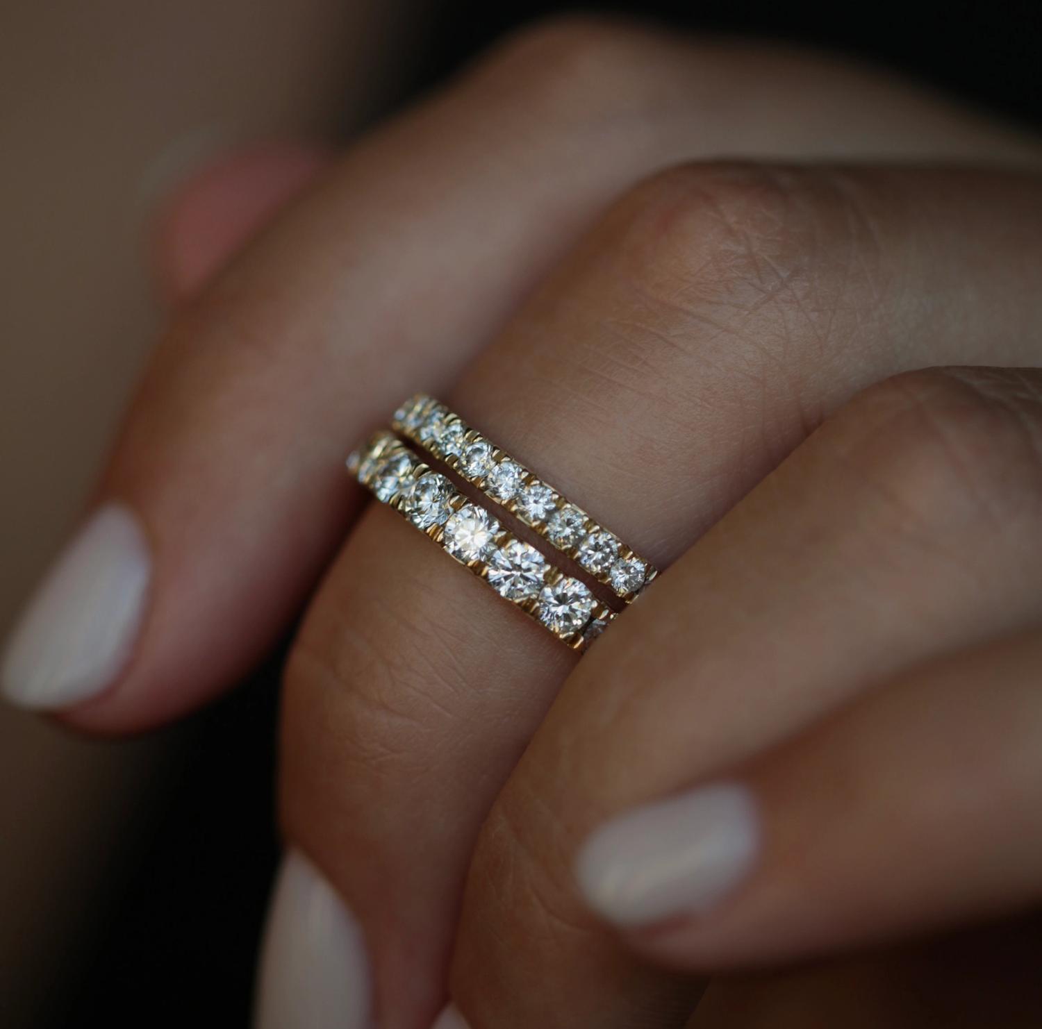 1.10 CT Round Lab Grown Diamond Wedding Band