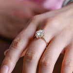 Stunning 0.5 - 1.5 CT Round Moissanite Engagement Ring With Halo Design 6