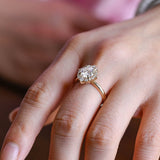 Stunning 0.5 - 1.5 CT Round Moissanite Engagement Ring With Halo Design 6