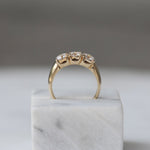 1.50 CT Round Three Stones Lab Grown Diamond Wedding Band