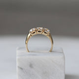 1.50 CT Round Three Stones Lab Grown Diamond Wedding Band