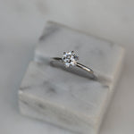 Round Solitaire Lab Grown Diamond Engagement Ring