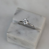 Round Solitaire Lab Grown Diamond Engagement Ring