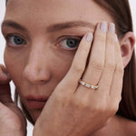 Stunning 1.75 TCW Emerald Moissanite Stones Bar Wedding Bands