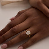 2.53 CT Elongated Cushion Lab Grown Diamond Engagement Ring