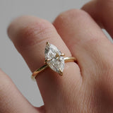 1 CT Marquise Shaped Solitaire Lab Grown Diamond Engagement Ring