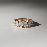 Stunning 0.4 TCW Oval Moissanite Stones Half Eternity Wedding Band