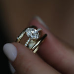 Oval Cut Pave Lab Grown Diamond Engagement Ring
