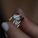 Oval Cut Pave Lab Grown Diamond Engagement Ring