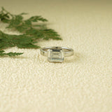 Stunning 1.0 - 2.0 CT Emerald Moissanite Engagement Ring with Bezel Design 1