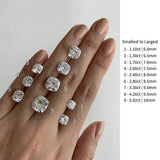 Elongated Cushion Lab Grown Diamond Three Stone Engagement Ring