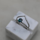 0.225 CT Round Curved Lab Grown Diamond Wedding Band