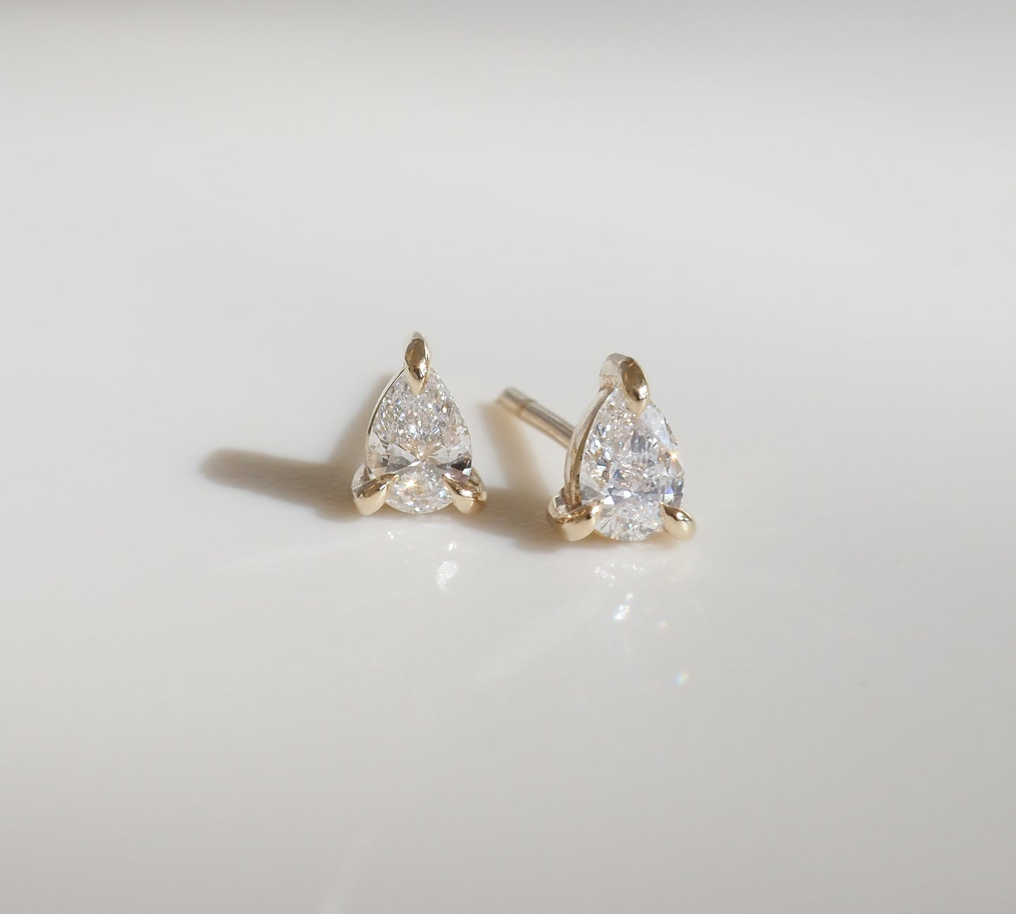 2.0 TCW Pear Cut Lab Grown Stud Earrings
