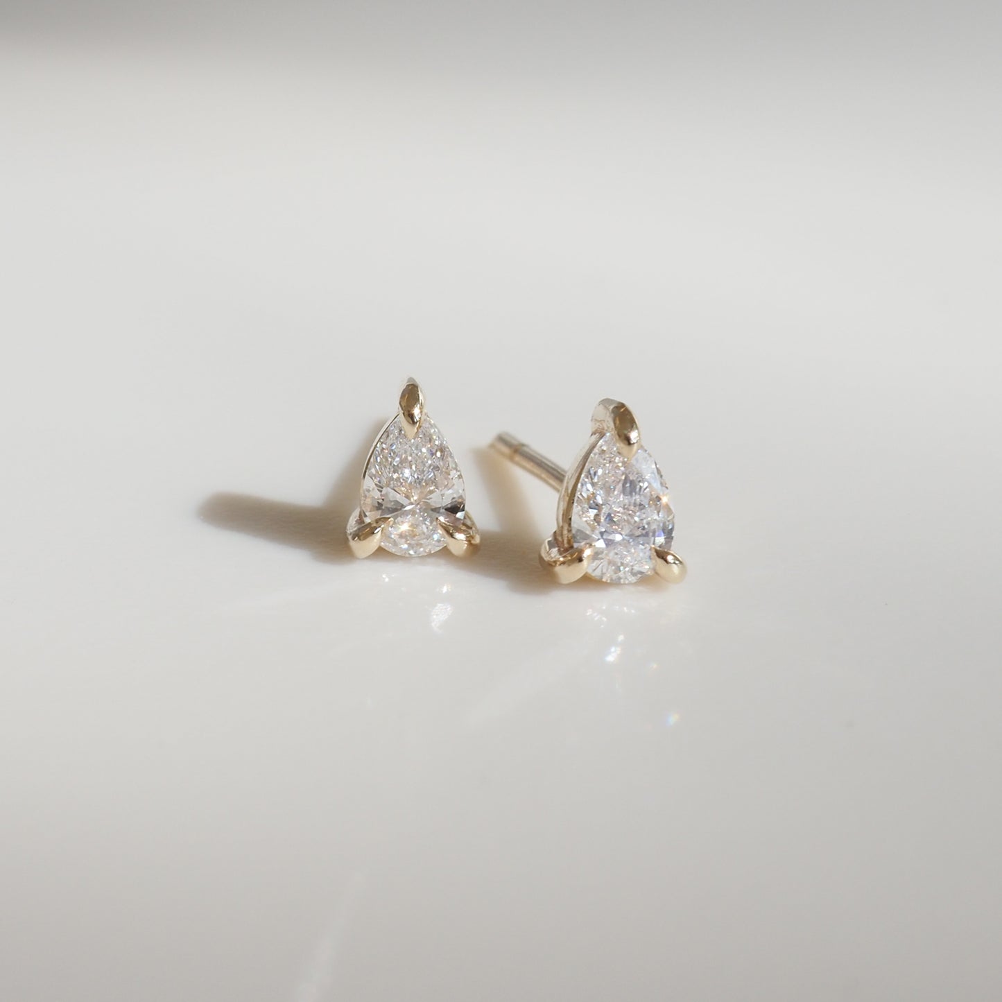 2.0 TCW Pear Cut Lab Grown Stud Earrings