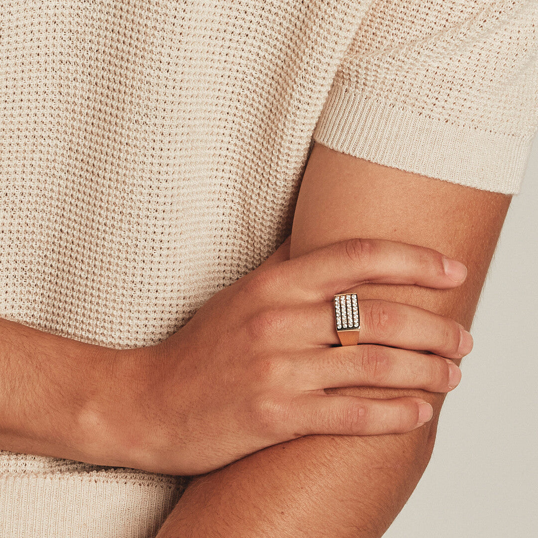 1.03 CT Round Moissanite Channel Set Men's Wedding Band in Solid Gold 3