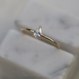 Pear Solitaire Lab Grown Diamond Engagement Ring