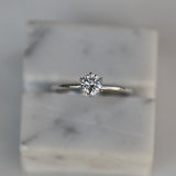 Round Solitaire Lab Grown Diamond Engagement Ring