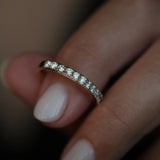 0.55 CT Round Half Eternity Lab Grown Diamond Wedding Band