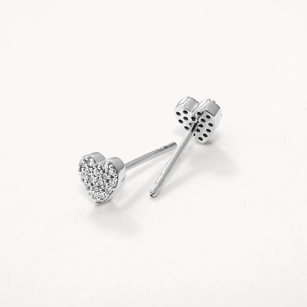 0.09 TCW Round Cut Moissanite Stud Earrings