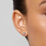 0.09 TCW Round Cut Moissanite Stud Earrings