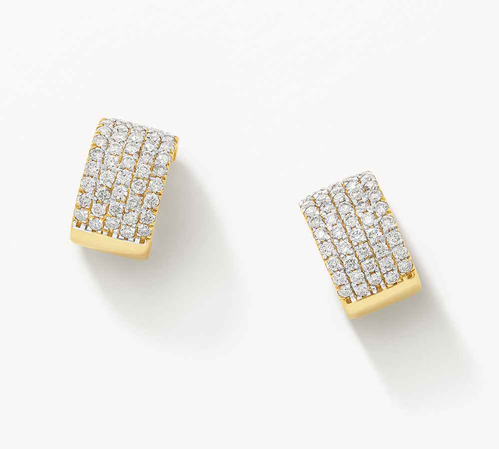 0.79 TCW Round Cut Moissanite Huggies Earrings