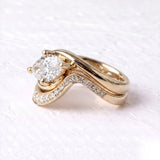1.5 CT Marquise Lab Grown Diamond Bridal Set