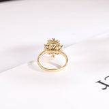 Stunning 1.0 - 2.0 CT Emerald Moissanite Engagement Ring With Cluster Design 9