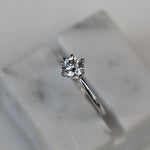 Round Solitaire Lab Grown Diamond Engagement Ring