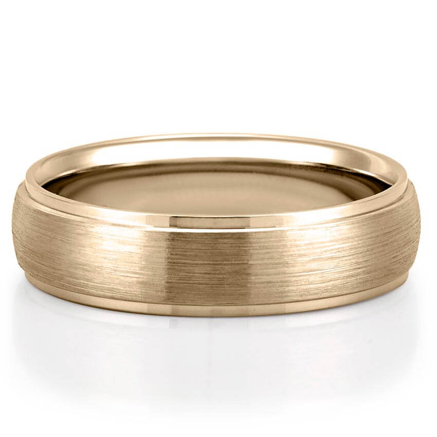 Classic Domed Shaped Wedding Band for Men's in Solid Gold 1
