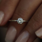 Round Solitaire Lab Grown Diamond Engagement Ring