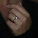 Emerald Cut Pave Lab Grown Diamond Engagement Ring