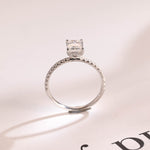 Stunning 1.0 - 2.0 CT Emerald Moissanite Engagement Ring With Hidden Halo Design 8