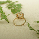 Stunning 1.0 - 2.0 CT Cushion Moissanite Engagement Ring With Pave & Halo Design 9